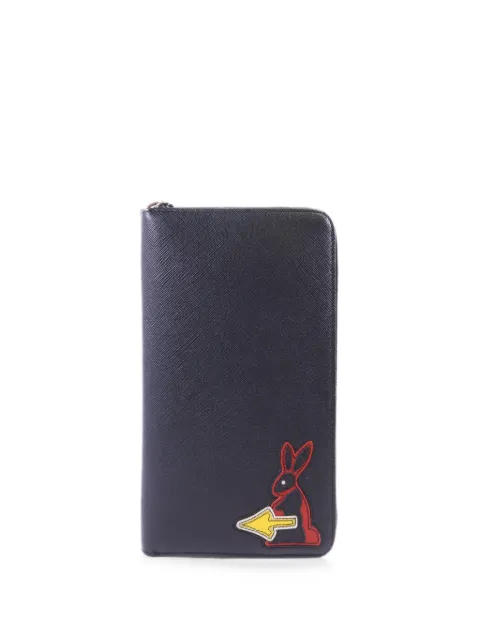 Prada Pre-Owned Saffiano Rabbit zip-around wallet