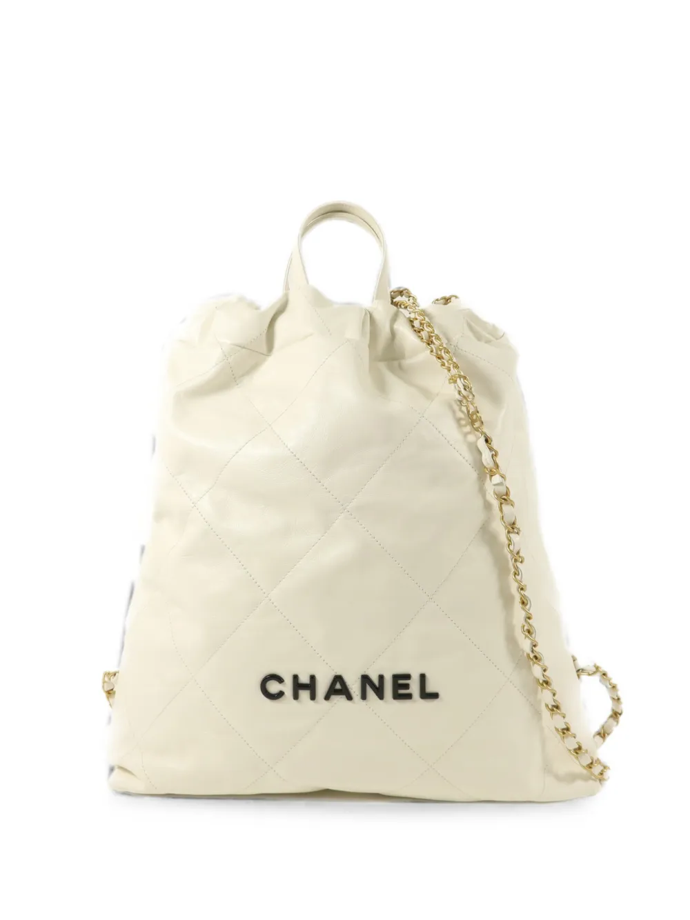 CHANEL Pre-Owned Bhanel 22 diamond-quilted backpack - Toni neutri