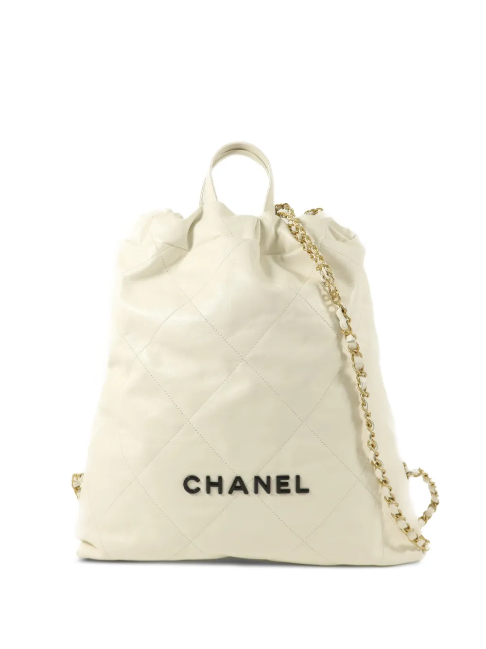CHANEL Pre-Owned Bhanel 22 diamond-quilted backpack - Toni neutri