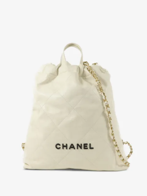 CHANEL Pre-Owned Bhanel 22 diamond-quilted backpack