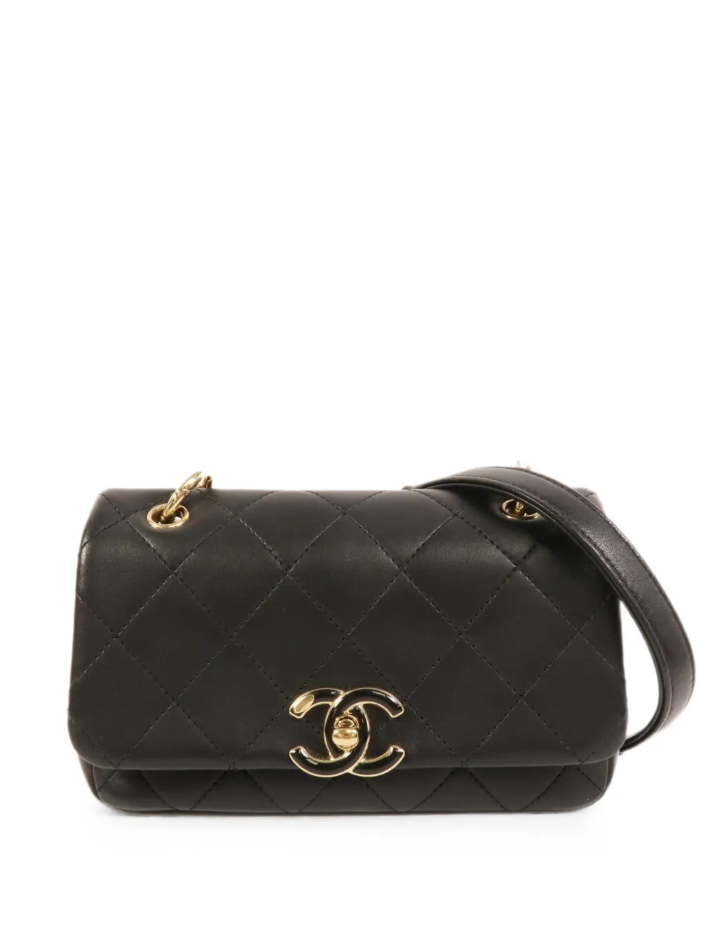 CHANEL Pre-Owned interlocking-CC shoulder bag - Black