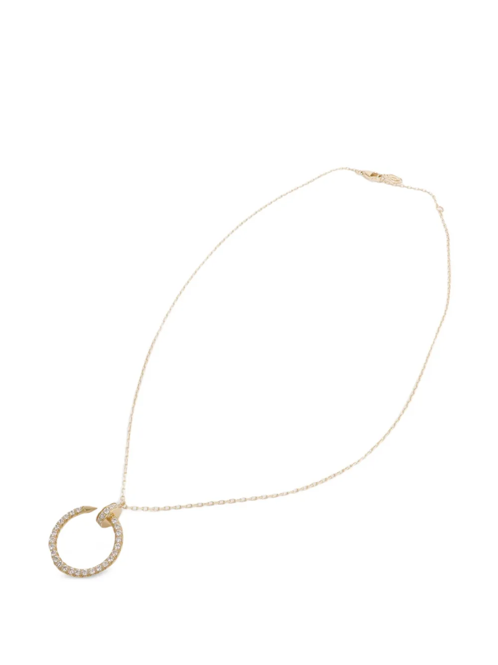 Pre-owned Cartier Juste Un Clou Diamond Necklace In Gold