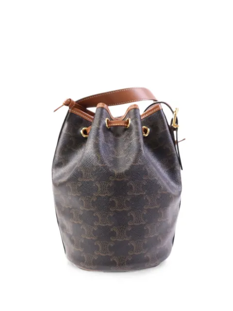 Celine Pre-Owned Triomphe drawstring bucket bag