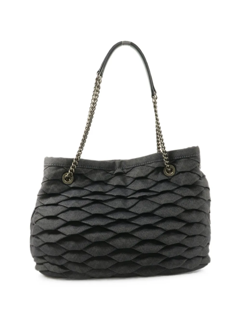 CHANEL Pre-Owned CC shopper met ruches Blauw
