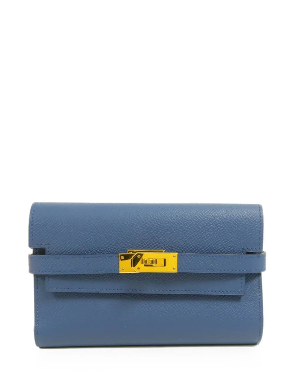 Hermès Pre-Owned 2017 medium Kelly Depliant leather wallet - Blu