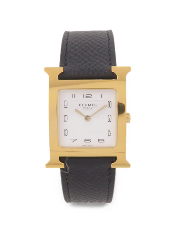 Hermès Pre-owned Heure H 25mm Watch in White