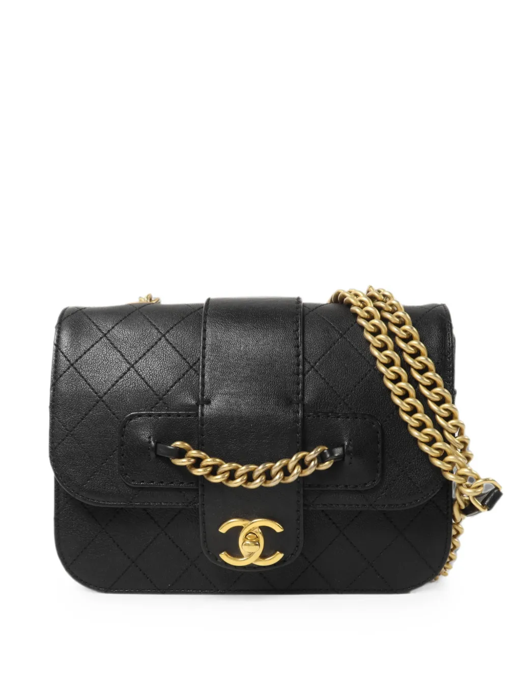 CHANEL Pre-Owned turn-lock-fastening shoulder bag - Black