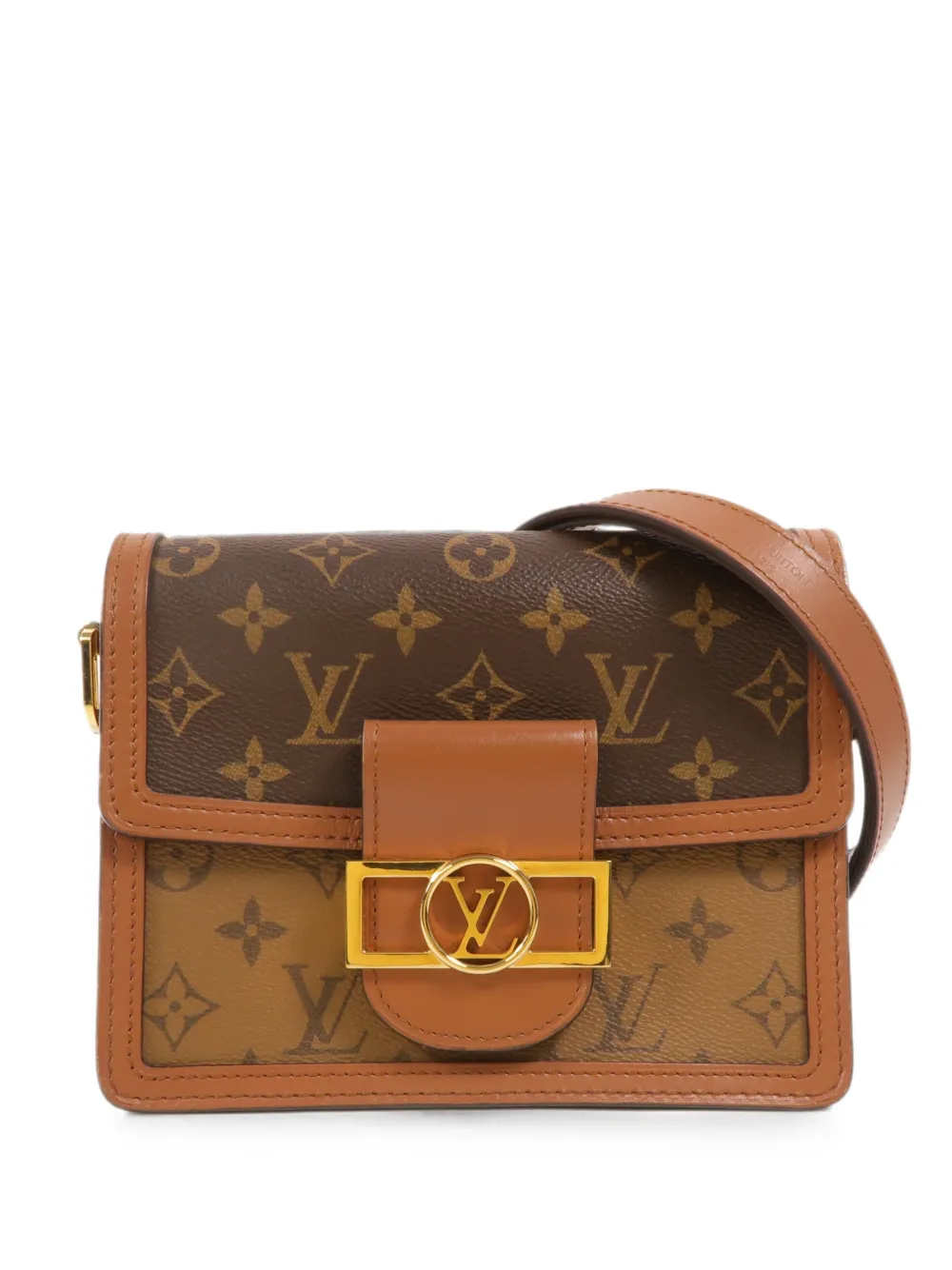 Louis Vuitton Pre-Owned 2Mini Dauphine Schultertasche mit Monogramm - Braun