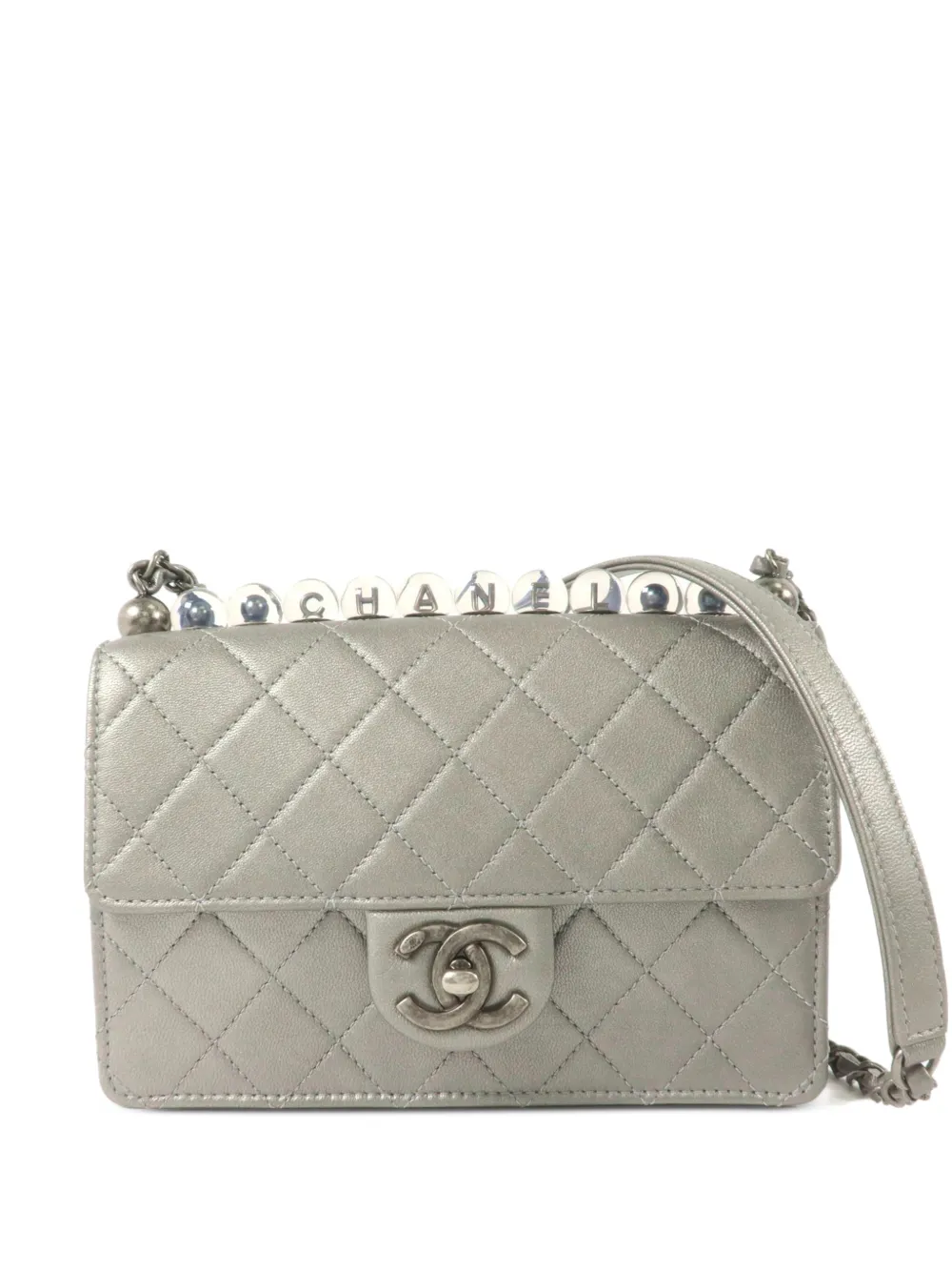CHANEL Pre-Owned Matelassé CC shoulder bag - Grey