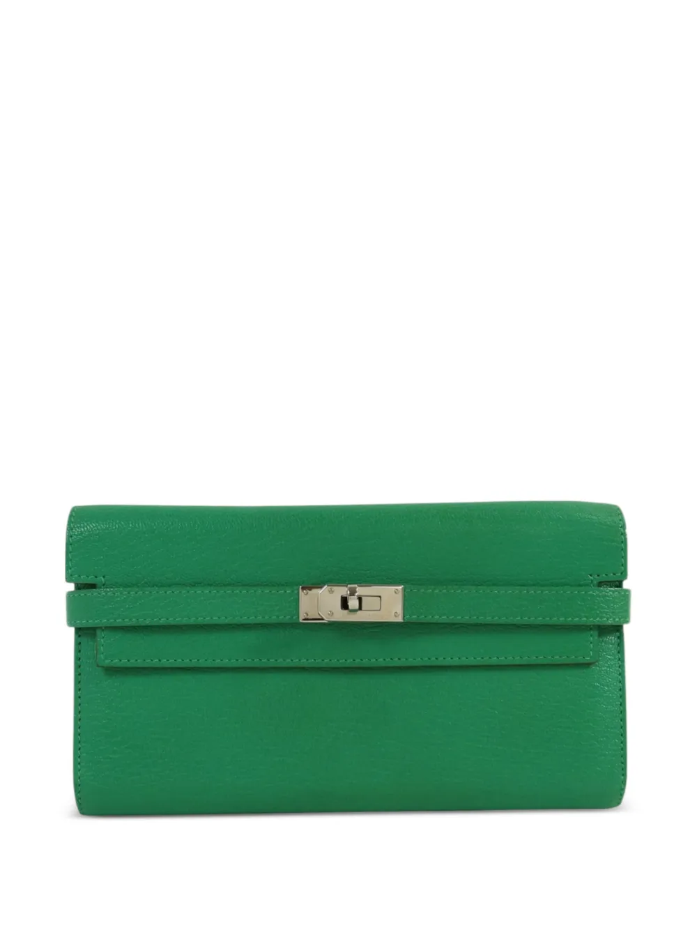Hermès Pre-Owned 켈리 레더 지갑 | 그린 | Image 1