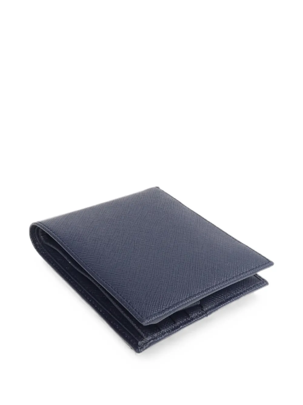 Pre-owned Prada Bi-fold Wallet In Blue
