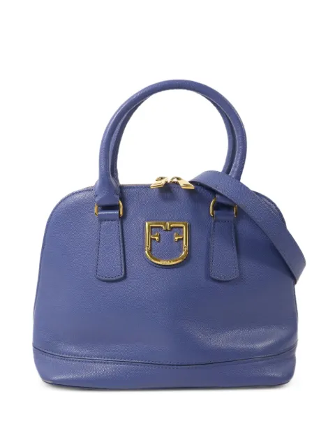 Furla logo-plaque leather shoulder bag
