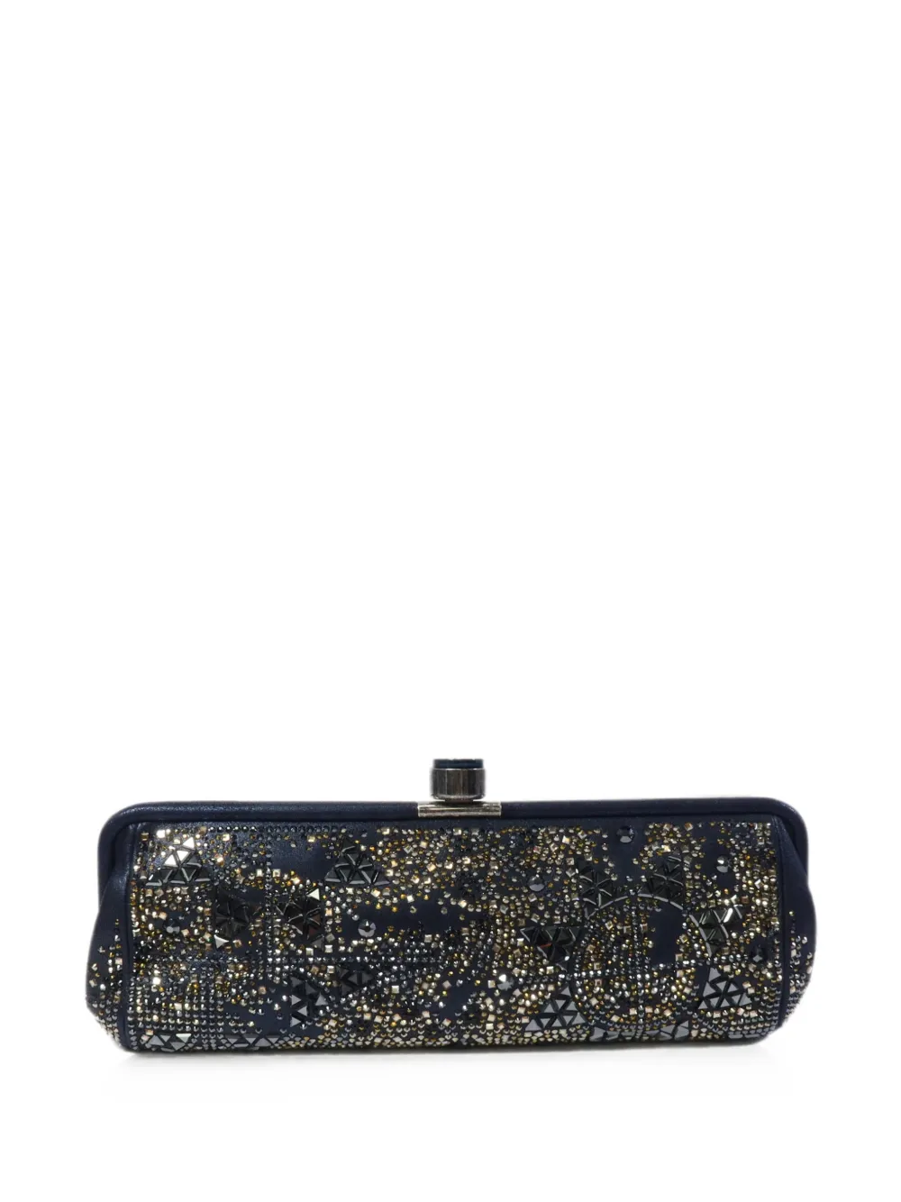 Pre-owned Chanel Metiers D'art Crystal Clutch Bag In Blue