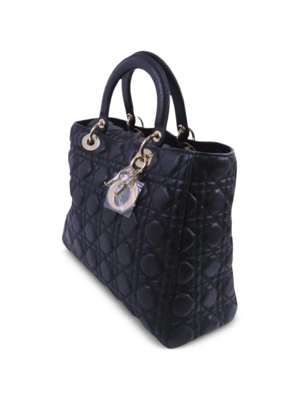 Christian Dior Pre-Owned Large Lady Dior Handbag | Black | FARFETCH