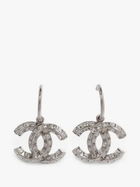 CHANEL Pre-Owned CC crystal-embellished earrings