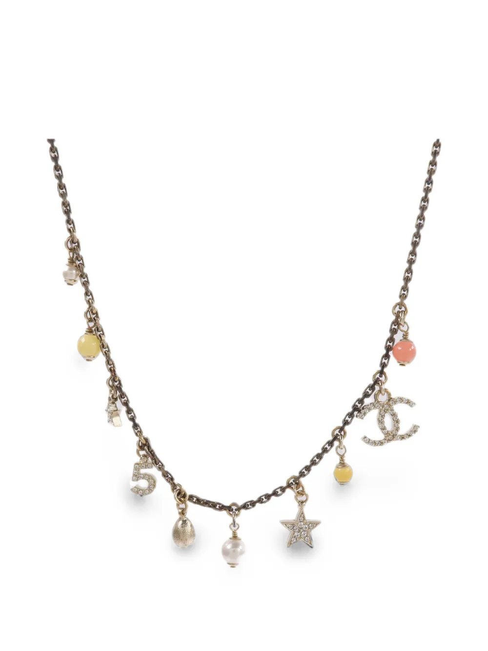 CHANEL Pre-Owned interlocking-CC necklace - Gold