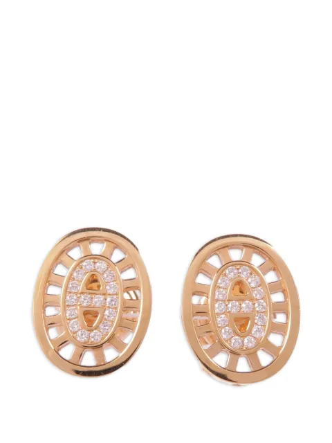 Hermès Pre-Owned aretes Chain d'Ancre con diamantes