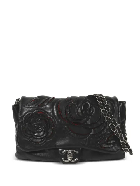 CHANEL Pre-Owned Camellia leather shoulder bag