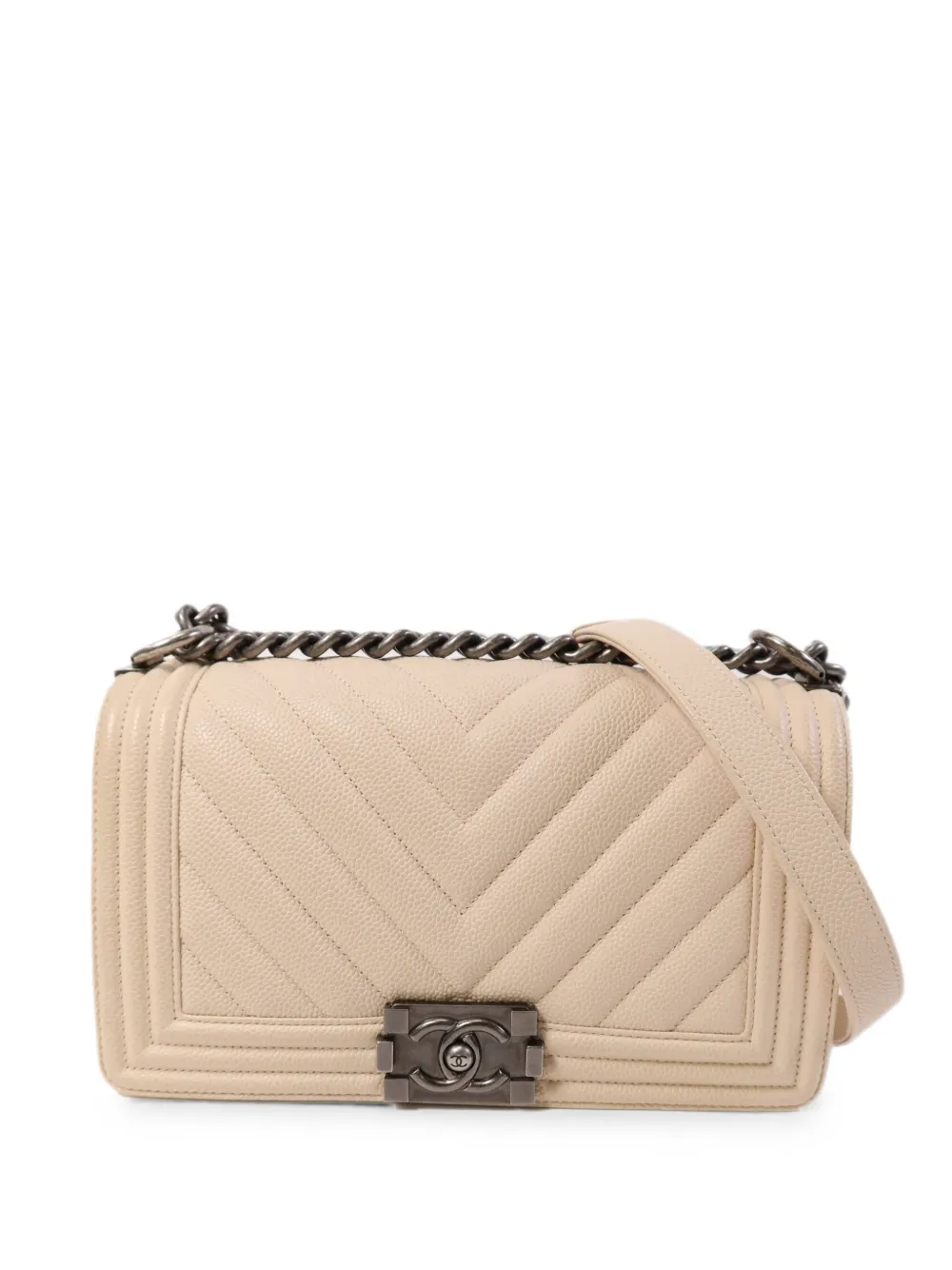 CHANEL Pre-Owned 25 Boy chevron-quilted shoulder bag - Toni neutri