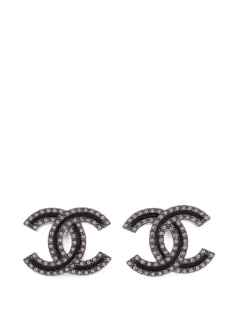 CHANEL Pre-Owned CC crystal-embellished earrings