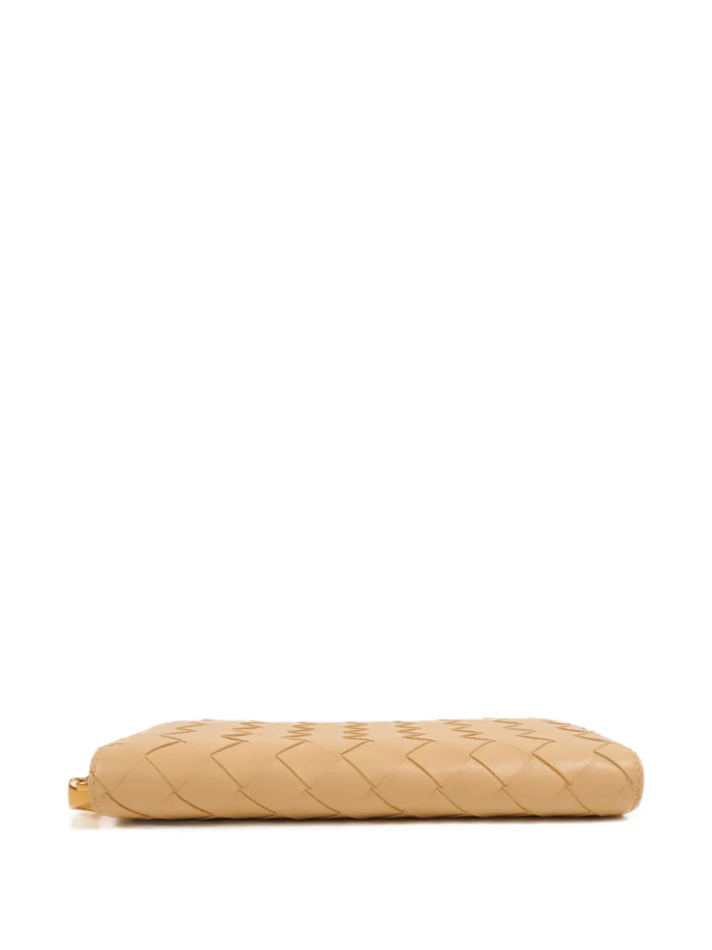 Bottega Veneta Pre-Owned Intrecciato portemonnee met rits Beige