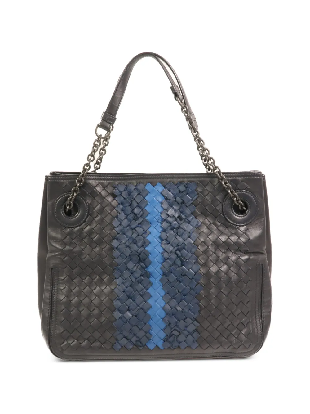 Bottega Veneta Pre-Owned Borsa a spalla in pelle con design Intrecciato - Nero