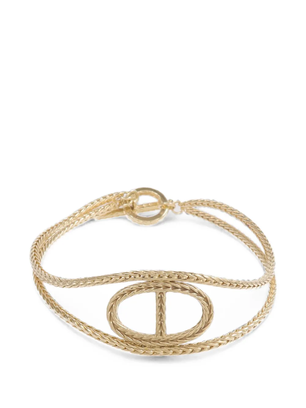 Pre-owned Hermes Chaine D'ancre Danae Bracelet In Gold