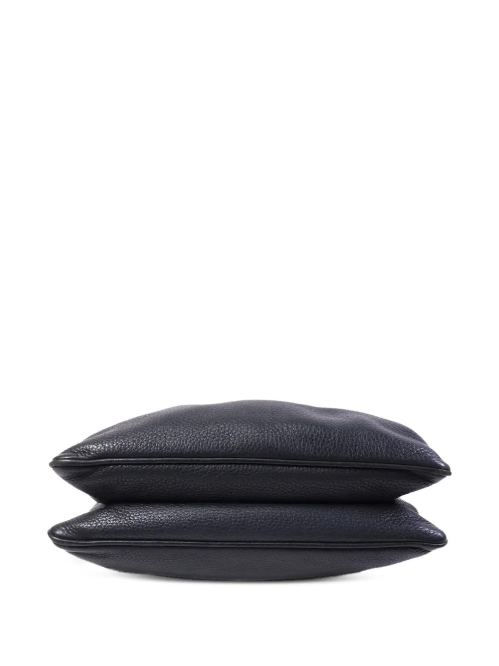Prada Pre-Owned Leren schoudertas met logo-applicatie Zwart