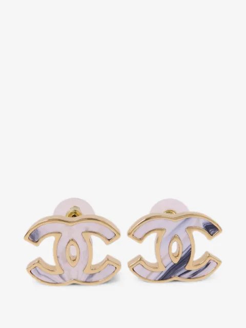 CHANEL Pre-Owned boucles d'oreilles à logo