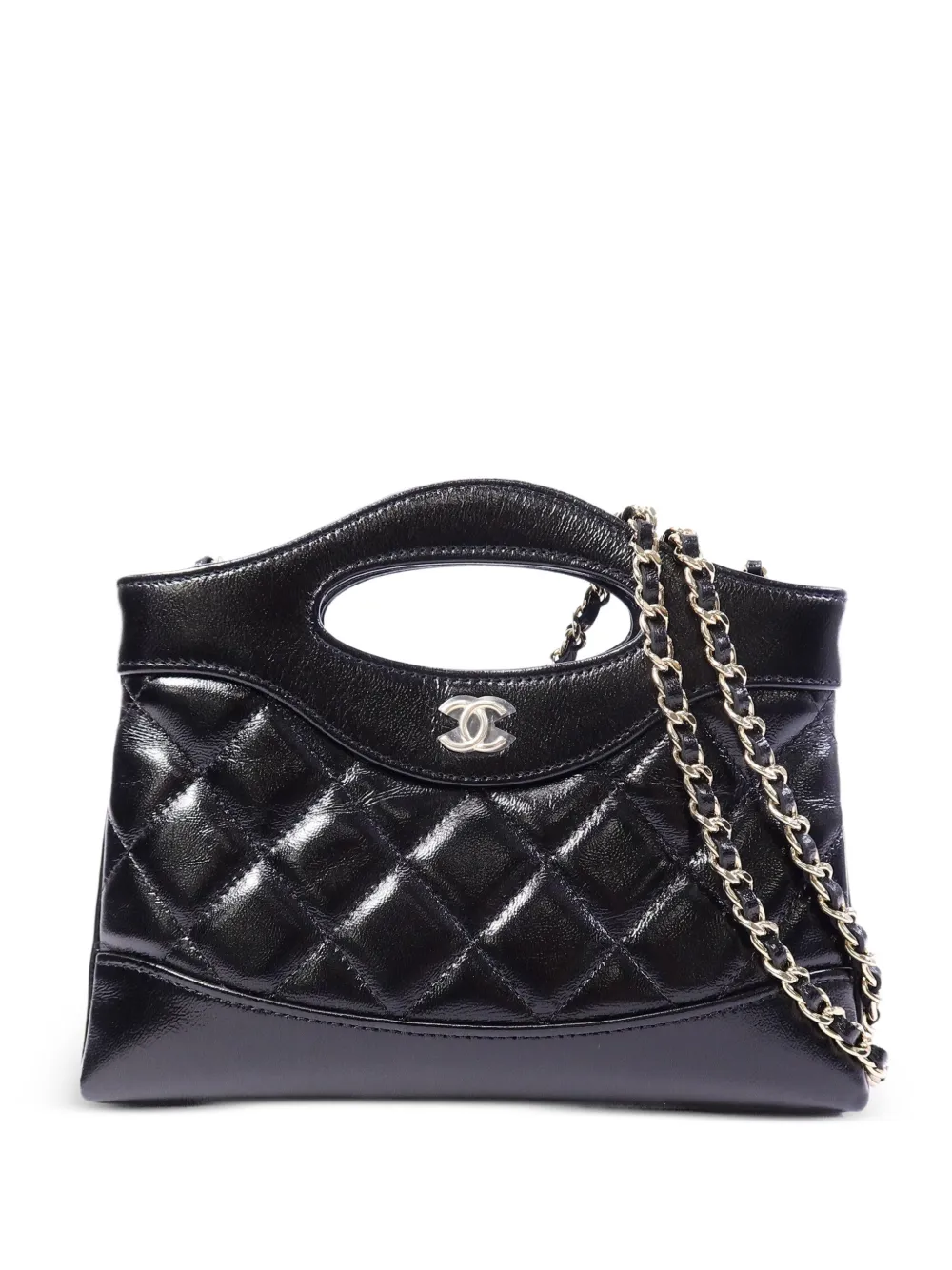 CHANEL Pre-Owned Borsa a spalla Nano 31 trapuntata - Nero