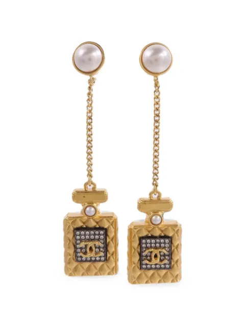 CHANEL Pre-Owned CC perfume bottle drop earrings