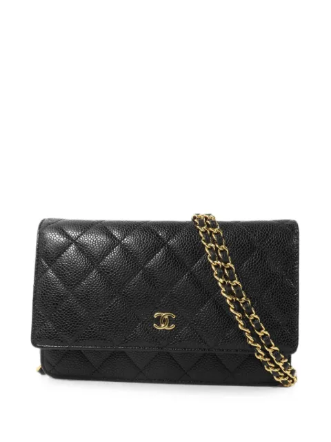 CHANEL Pre-Owned Wallet On Chain diamond-quilting shoulder bag