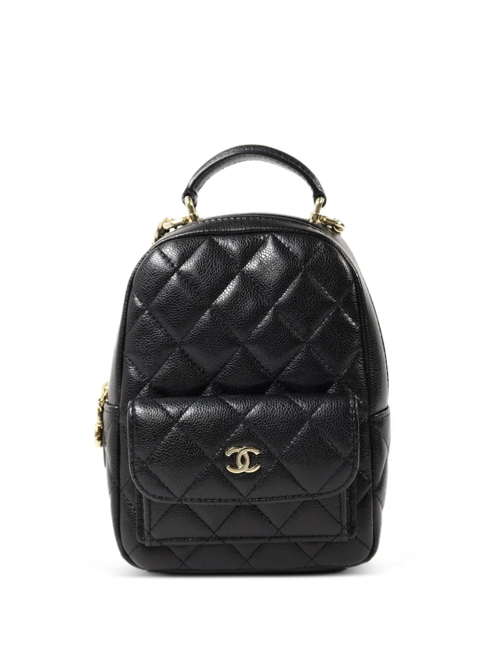 CHANEL Pre-Owned mini quilted CC backpack - Black