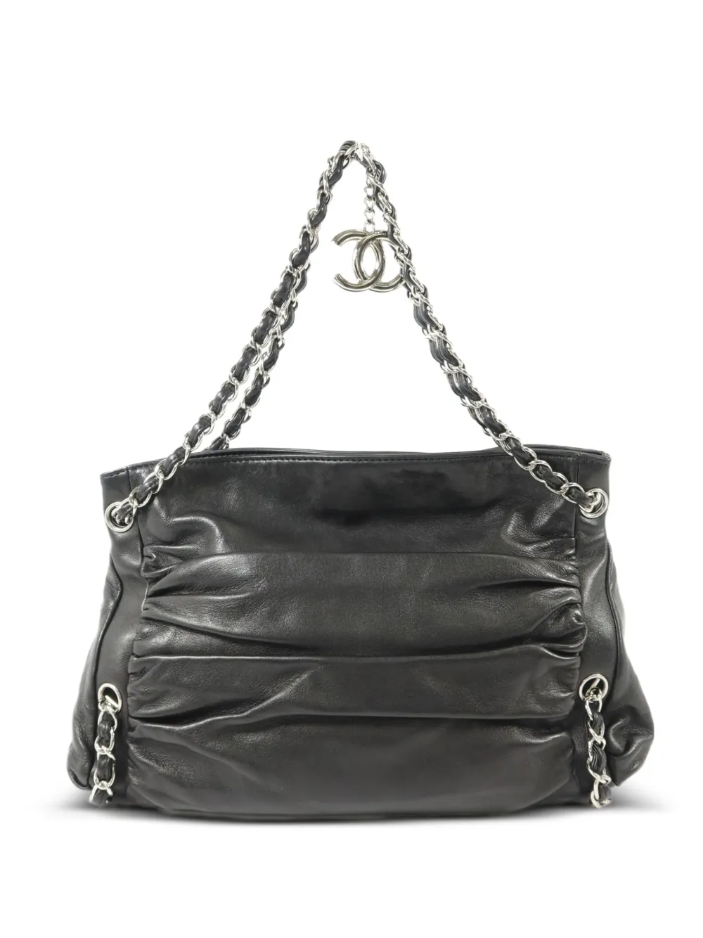 CHANEL Pre-Owned Borsa a spalla CC con catena - Nero