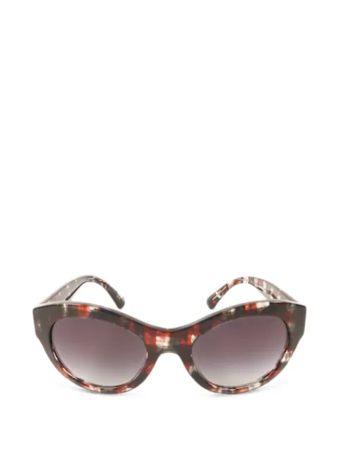 CHANEL Pre-Owned plaid-pattern sunglasses