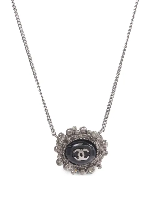 CHANEL Pre-Owned CC crystal and stone necklace