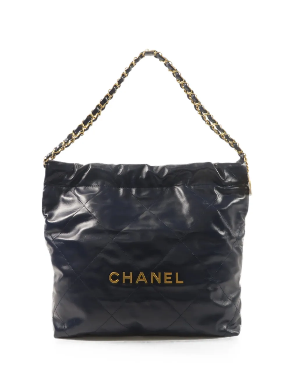 CHANEL Pre-Owned Kleine Schultertasche mit Steppmuster 22cm - Blau