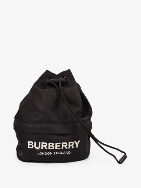 Burberry Pre-Owned bolsa bucket con logo estampado y cordones