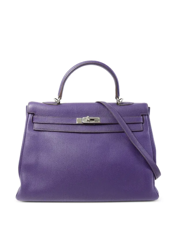 Hermès Pre-owned 2010 35 Kelly Tote Bag in Purple