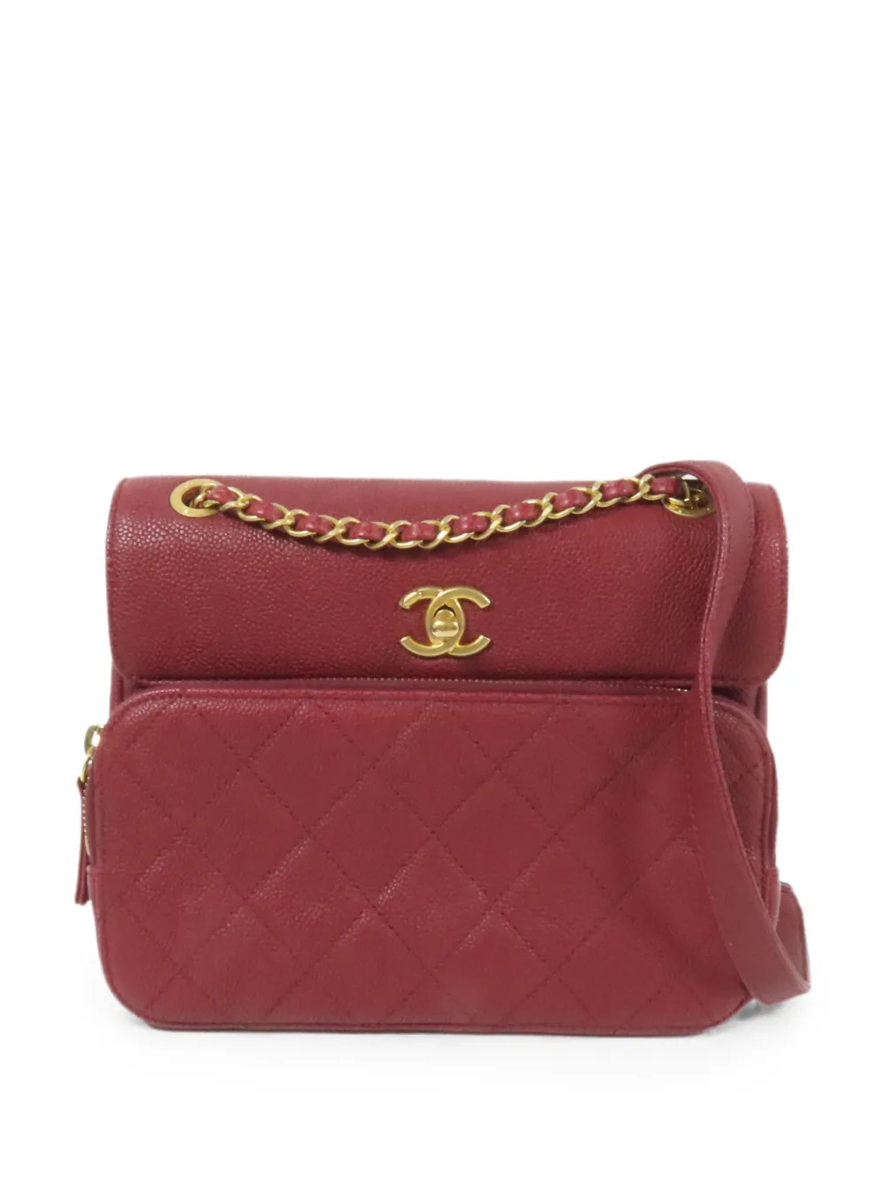 CHANEL Pre-Owned quilted CC turn-lock shoulder bag - Red