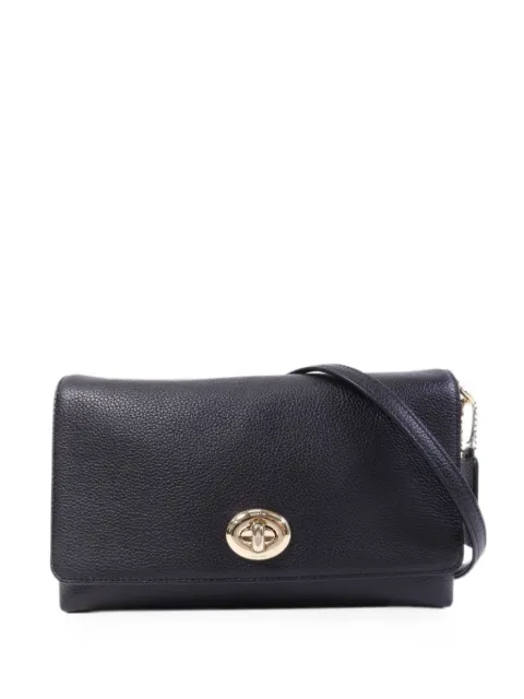 Coach Vintage bolsa de hombro con cierre giratorio