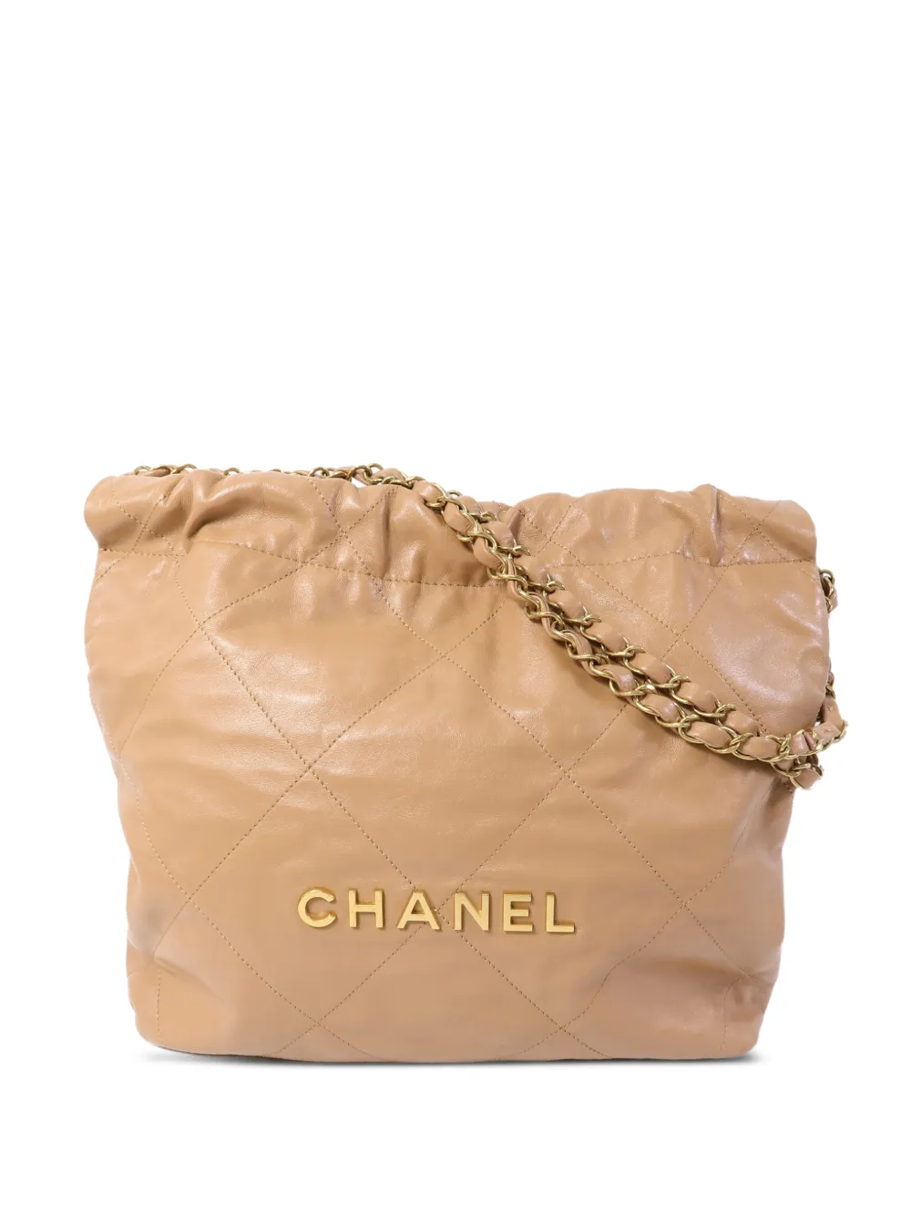 CHANEL Pre-Owned Borsa a spalla 22 piccola con catena - Toni neutri