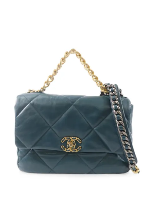 CHANEL Pre-Owned grand sac porté épaule C19 à design matelassé