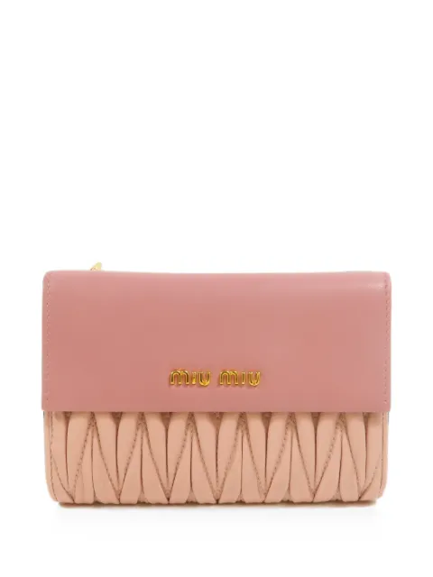 Miu Miu Pre-Owned Matelassé leather wallet
