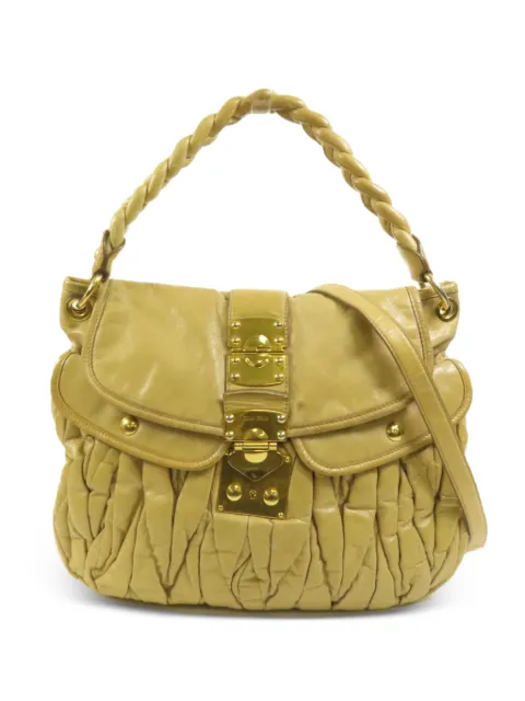 Miu Miu Pre-Owned Matelassé braided-handle shoulder bag