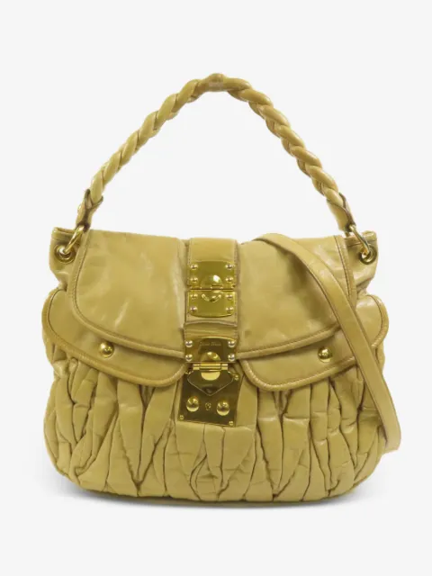 Miu Miu Pre-Owned Matelassé braided-handle shoulder bag