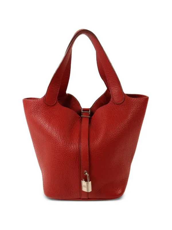 Hermès Pre-owned 2014 MM Picotin Tote Bag in Red