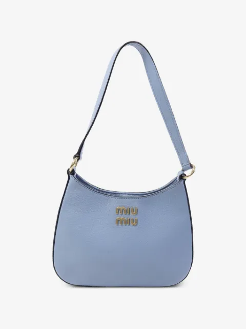 Miu Miu Pre-Owned Madras leather shoulder bag