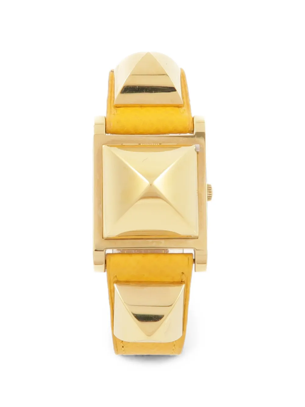 Hermès Pre-Owned Vergoldete Medor Armbanduhr 32mm - Weiß