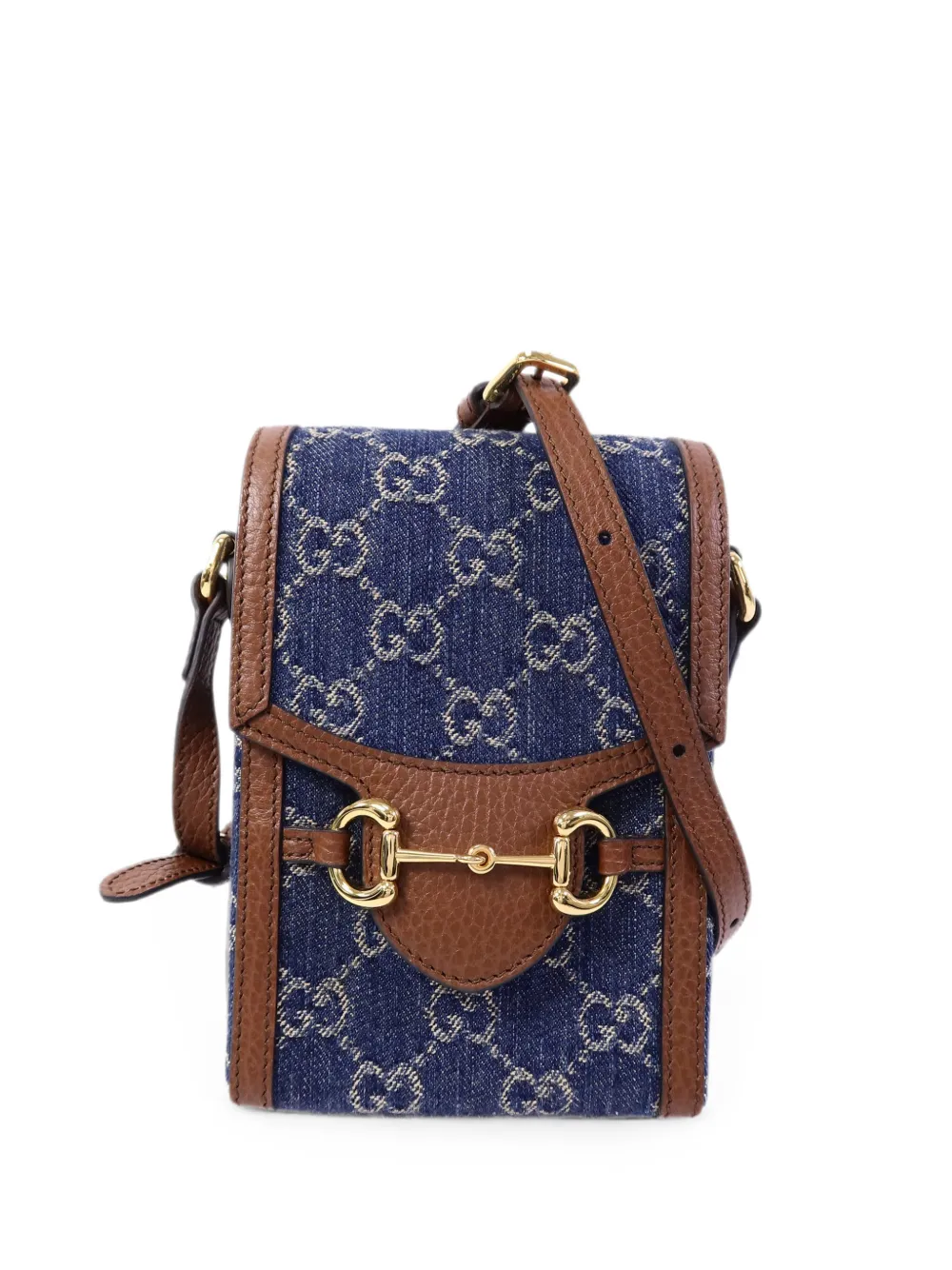 Gucci Pre-Owned GG-Horsebit shoulder bag - Blu